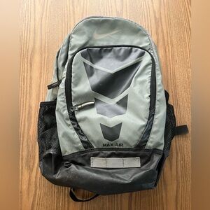 Y2K Vintage Nike Air max Backpack Gray/Black Waterproof Waxed Canvas